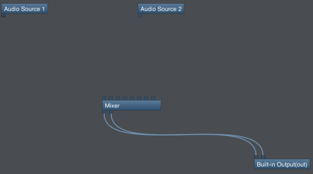 Step 01 - Start with two audio sources and the main mixer